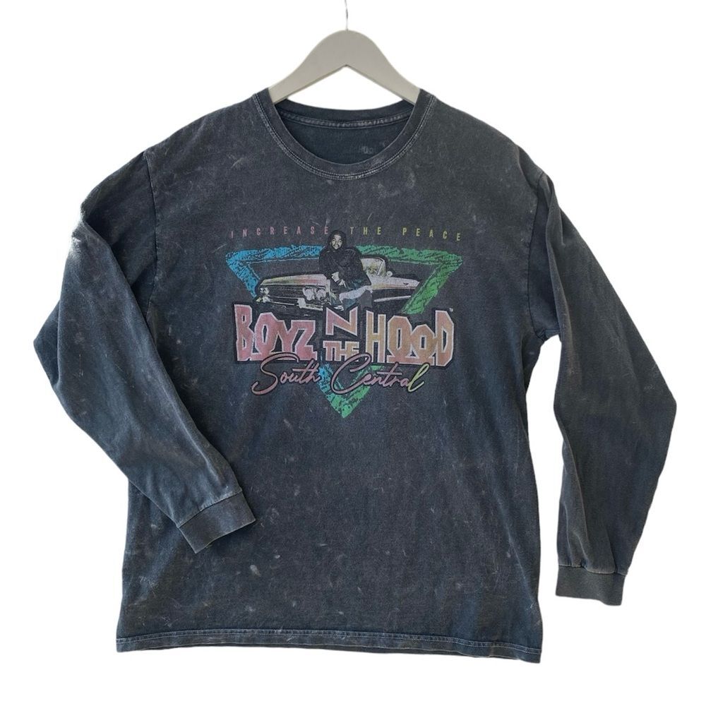Vintage Wash Boyz N The Hood Long Sleeve Graphic T-Shirt South Central Size M ?